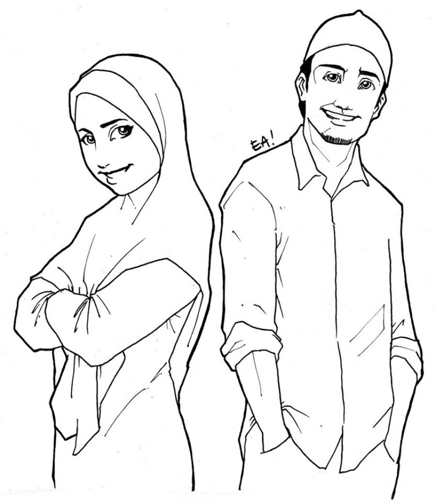 80+ Muslimah Coloring Pages 23