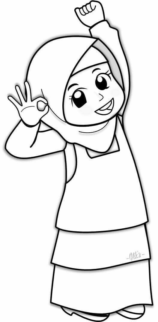 80+ Muslimah Coloring Pages 26