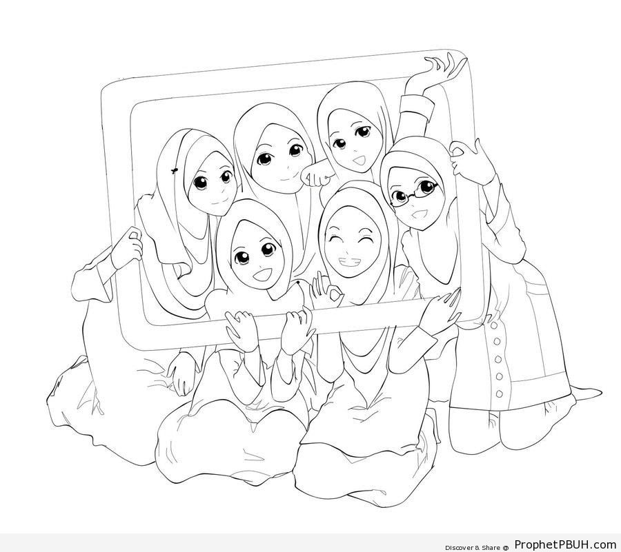 80+ Muslimah Coloring Pages 29