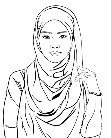 80+ Muslimah Coloring Pages 30