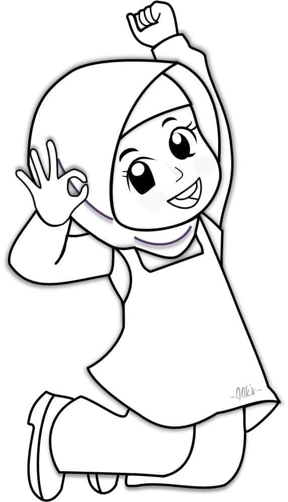 80+ Muslimah Coloring Pages 38