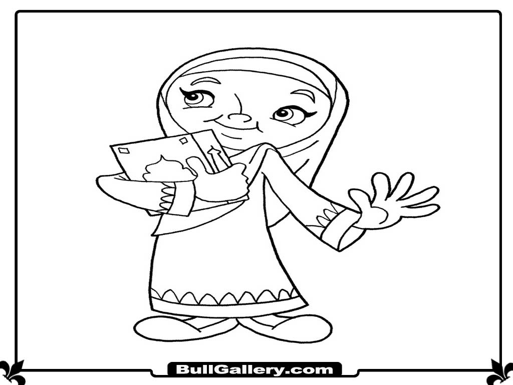 80+ Muslimah Coloring Pages 4