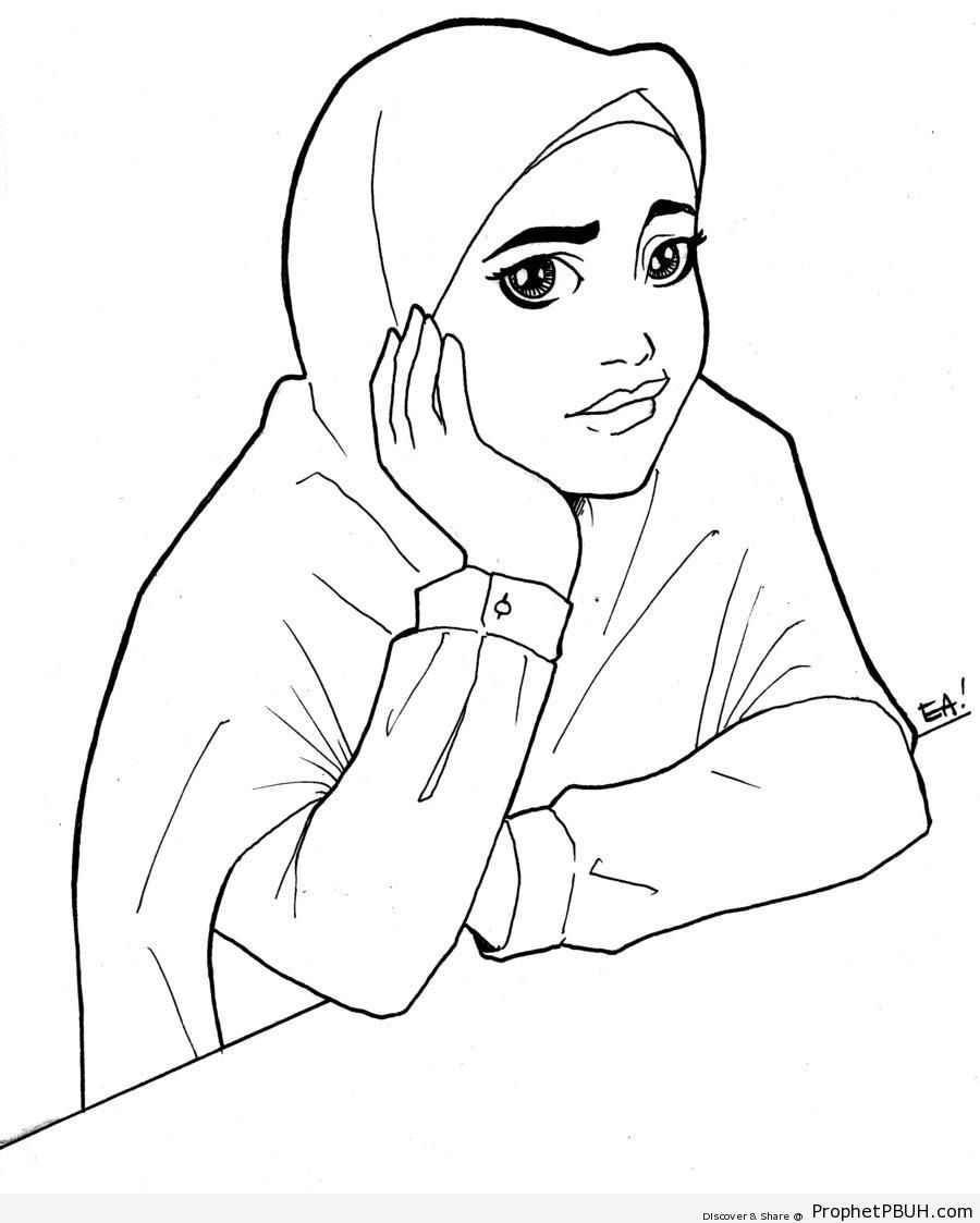 80+ Muslimah Coloring Pages 40