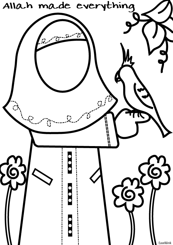 80+ Muslimah Coloring Pages 42