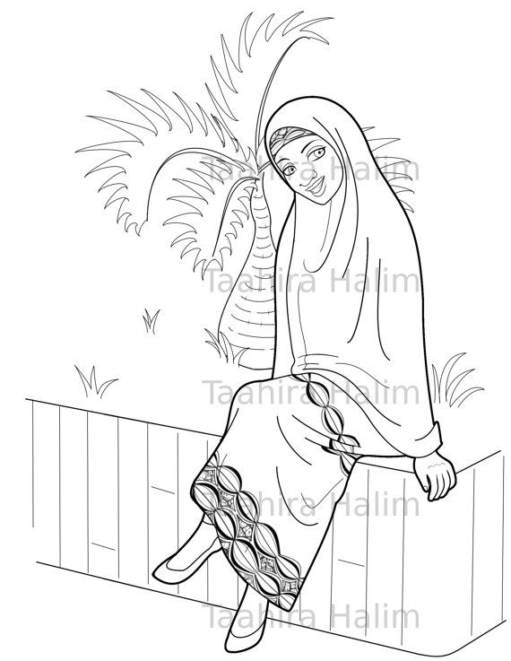 80+ Muslimah Coloring Pages 47