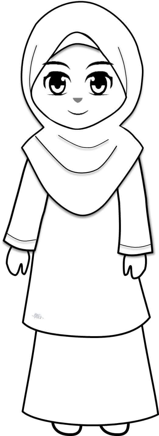 80+ Muslimah Coloring Pages 50