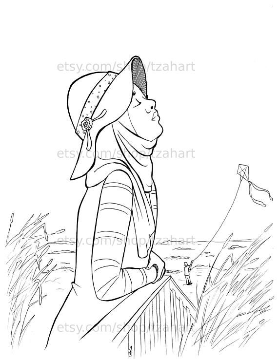 80+ Muslimah Coloring Pages 54