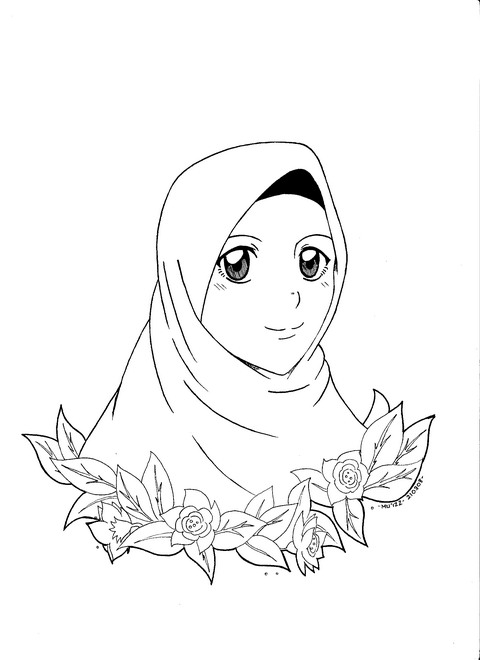 80+ Muslimah Coloring Pages 6