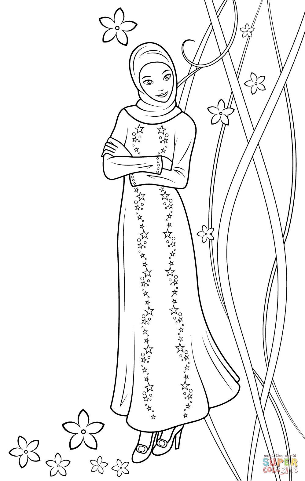 80+ Muslimah Coloring Pages 60