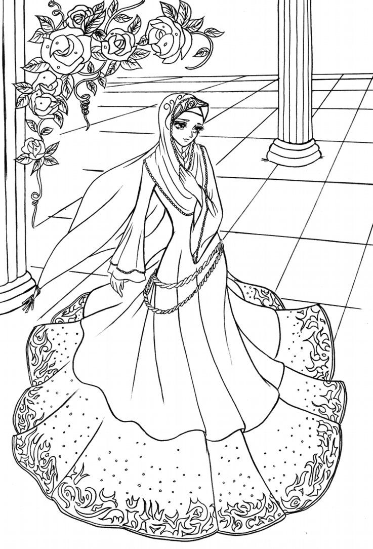 80+ Muslimah Coloring Pages 75