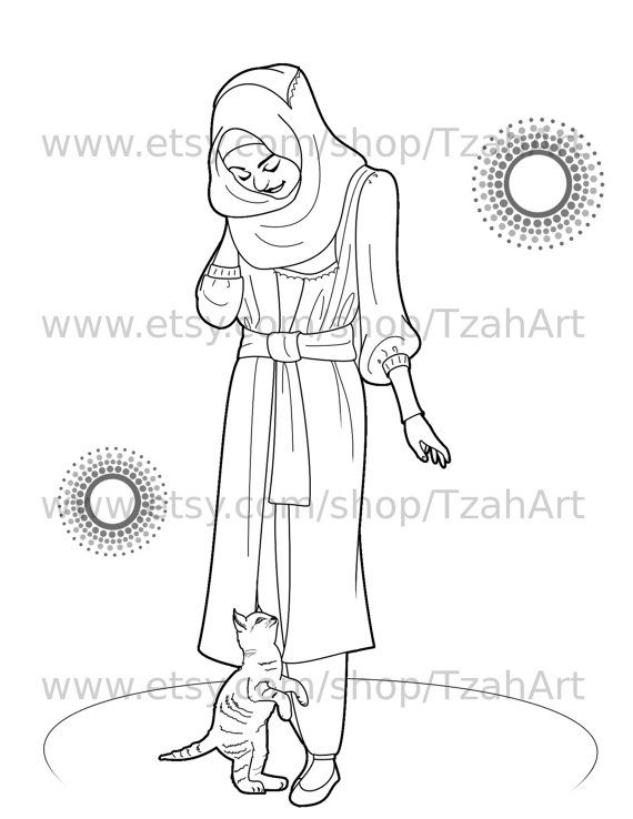 80+ Muslimah Coloring Pages 83