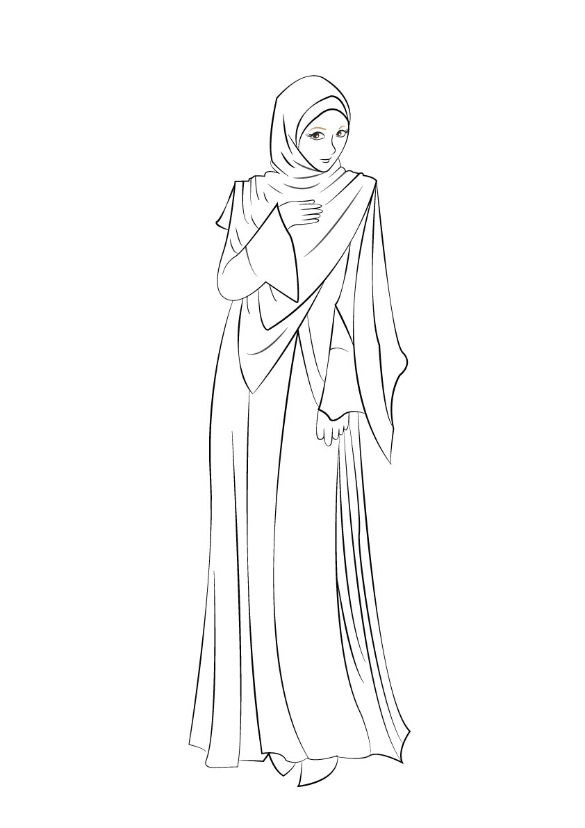 80+ Muslimah Coloring Pages 84