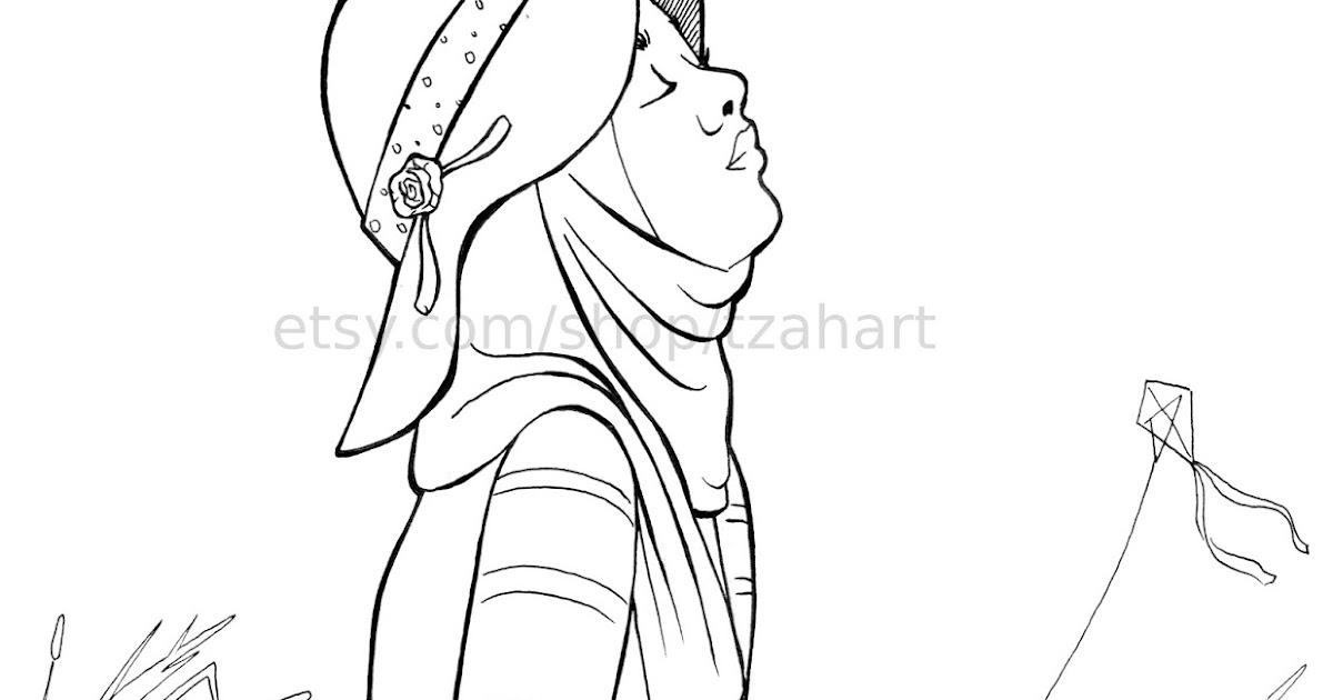 80+ Muslimah Coloring Pages 9