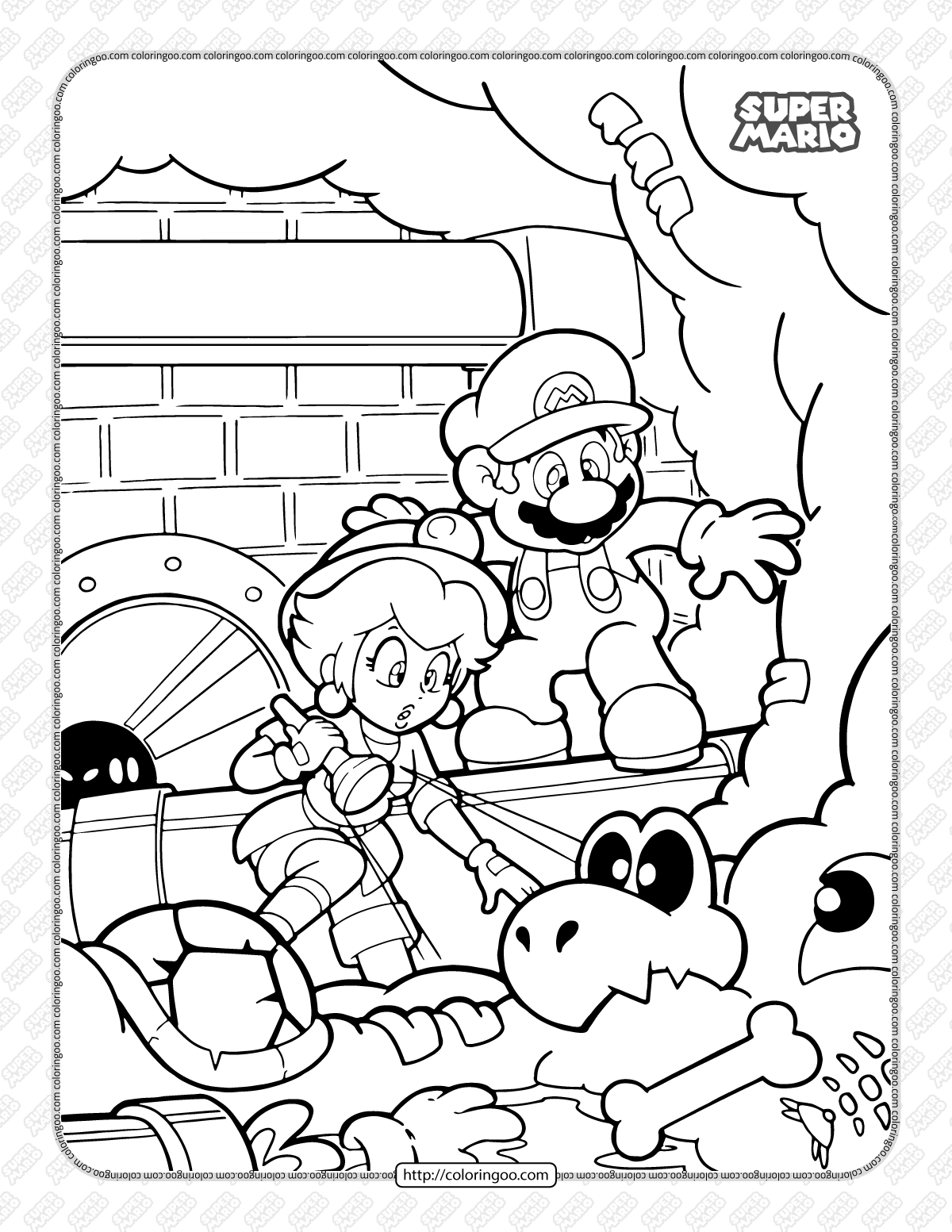 Super Mario Coloring Pages: 123 Adventures to Bring to Life with Color 117