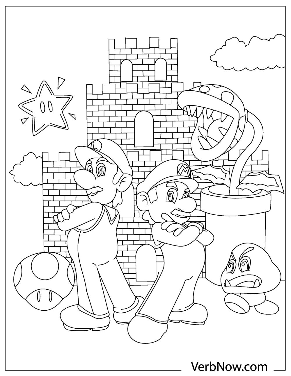 Super Mario Coloring Pages: 123 Adventures to Bring to Life with Color 29