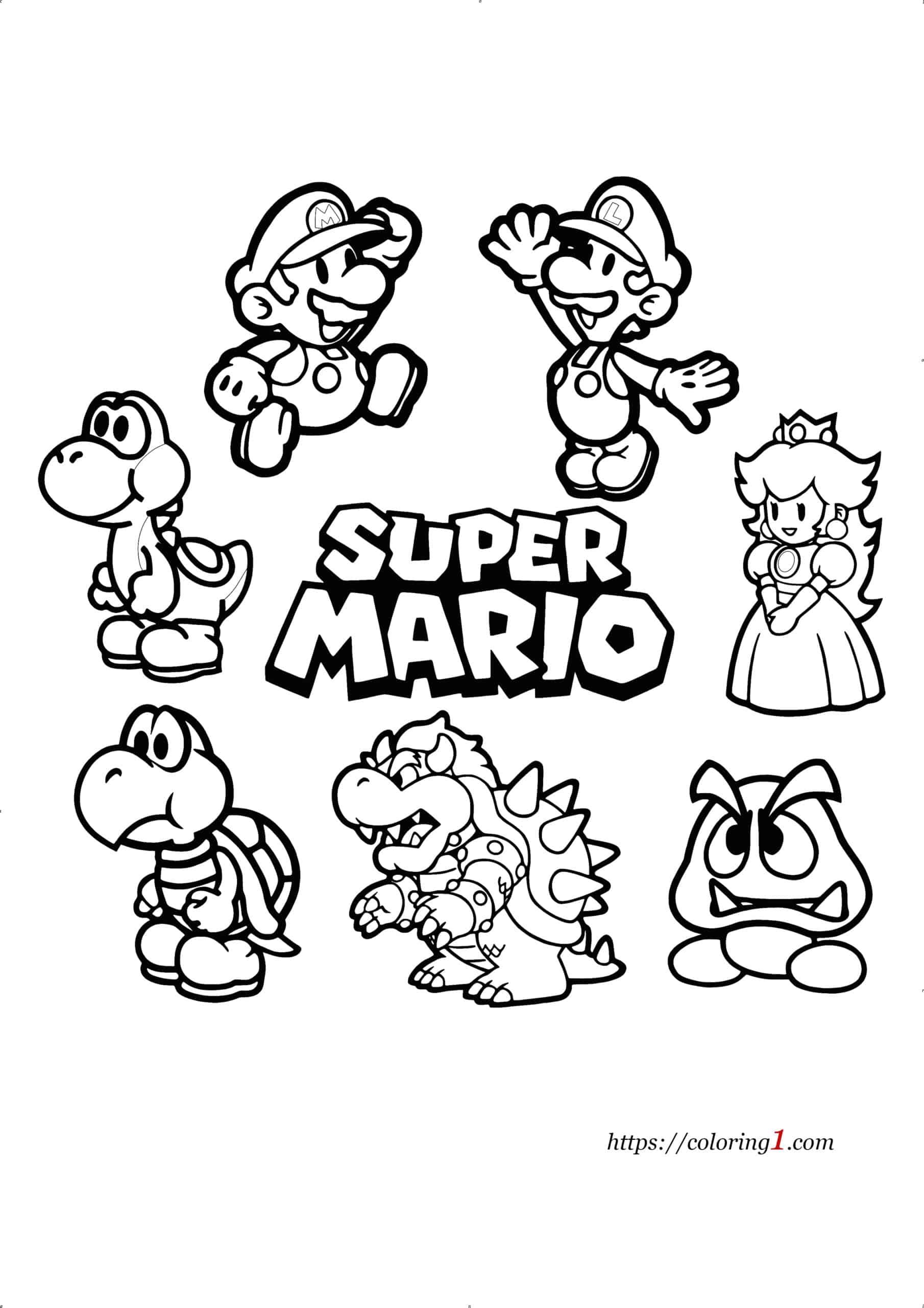 Super Mario Coloring Pages: 123 Adventures to Bring to Life with Color 34