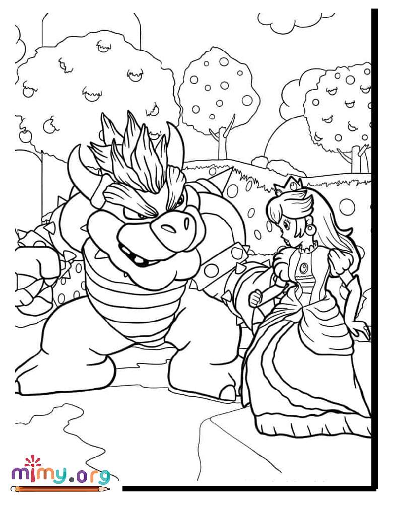 120+ Mario and Bowser Coloring Pages 10