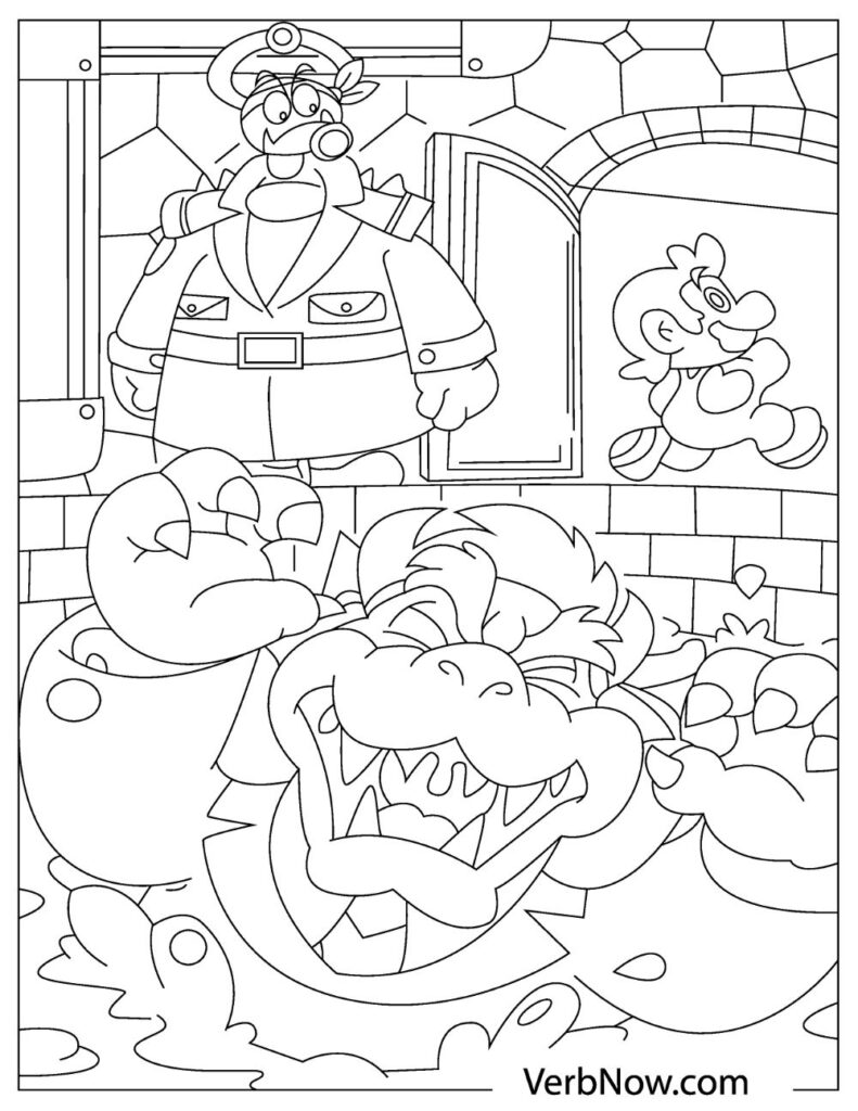 120+ Mario and Bowser Coloring Pages 104