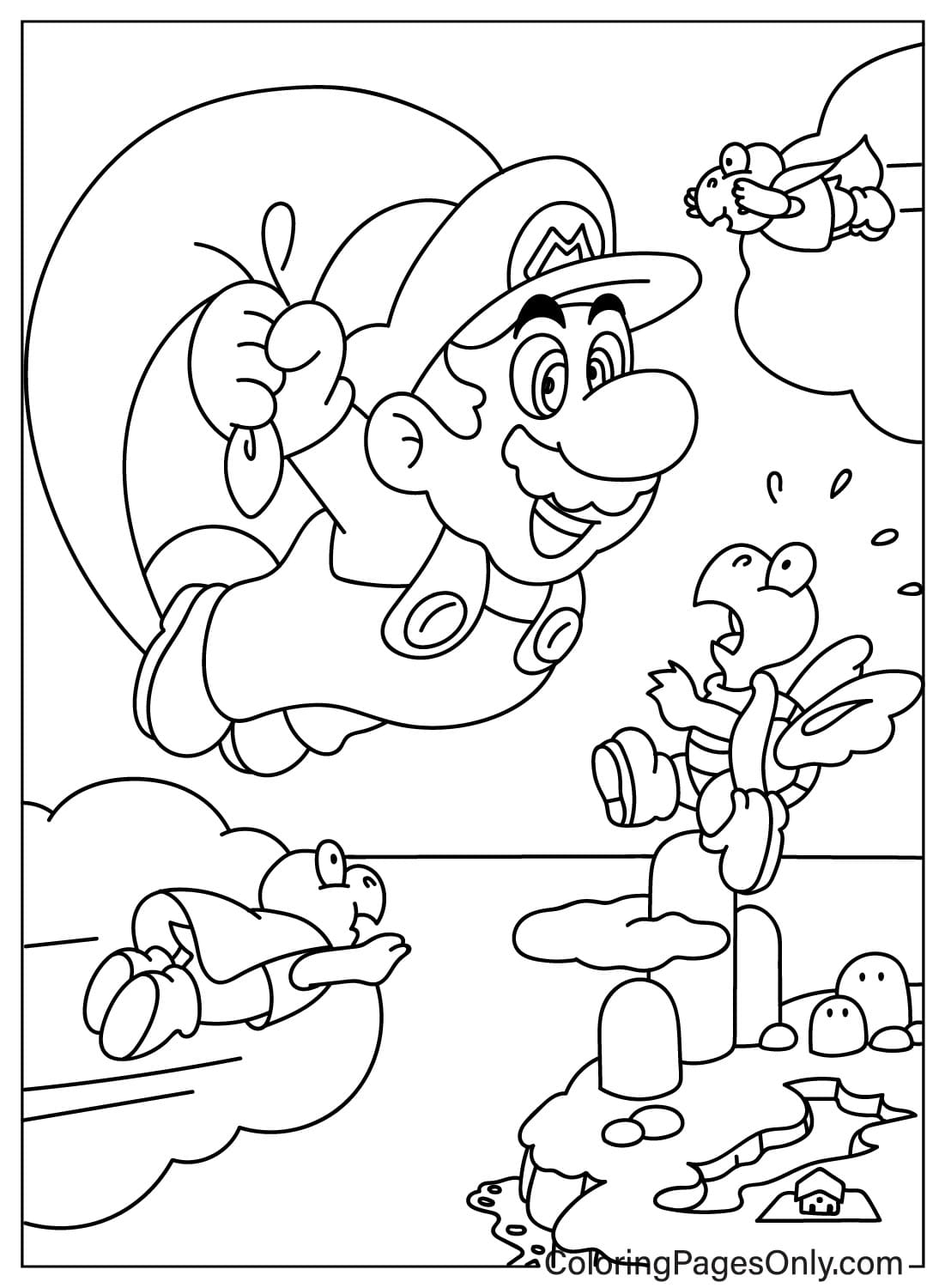 120+ Mario and Bowser Coloring Pages 109