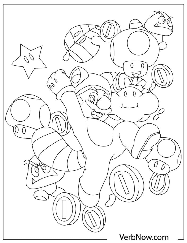 120+ Mario and Bowser Coloring Pages 115