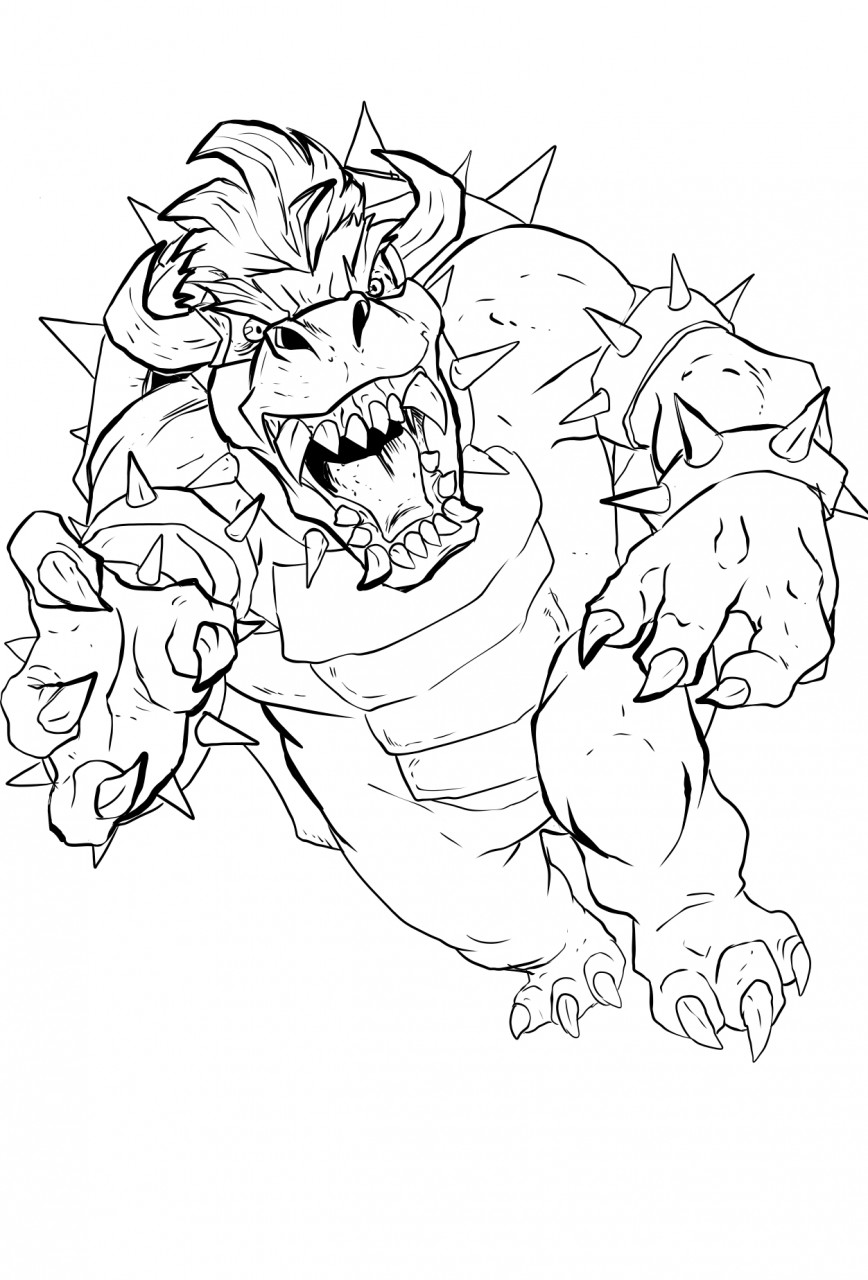 120+ Mario and Bowser Coloring Pages 116