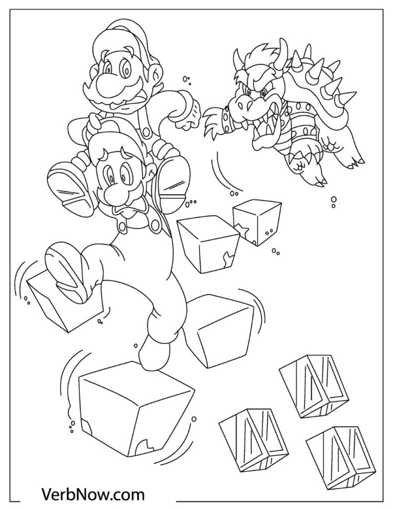 120+ Mario and Bowser Coloring Pages 126
