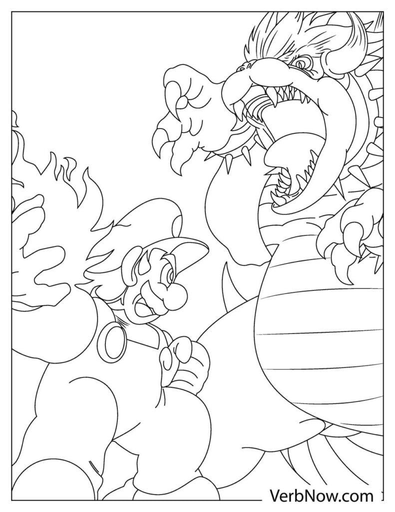 120+ Mario and Bowser Coloring Pages 26