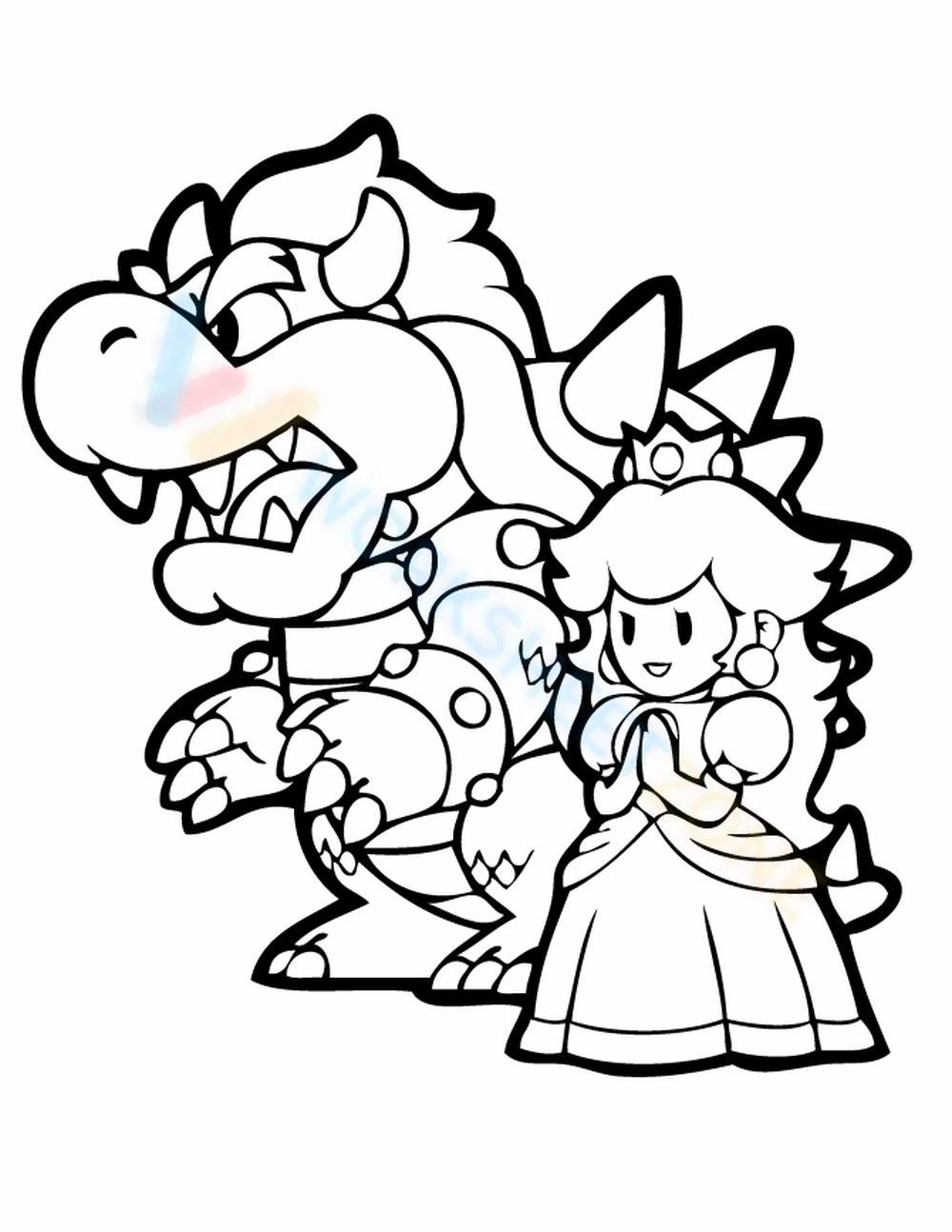 120+ Mario and Bowser Coloring Pages 29