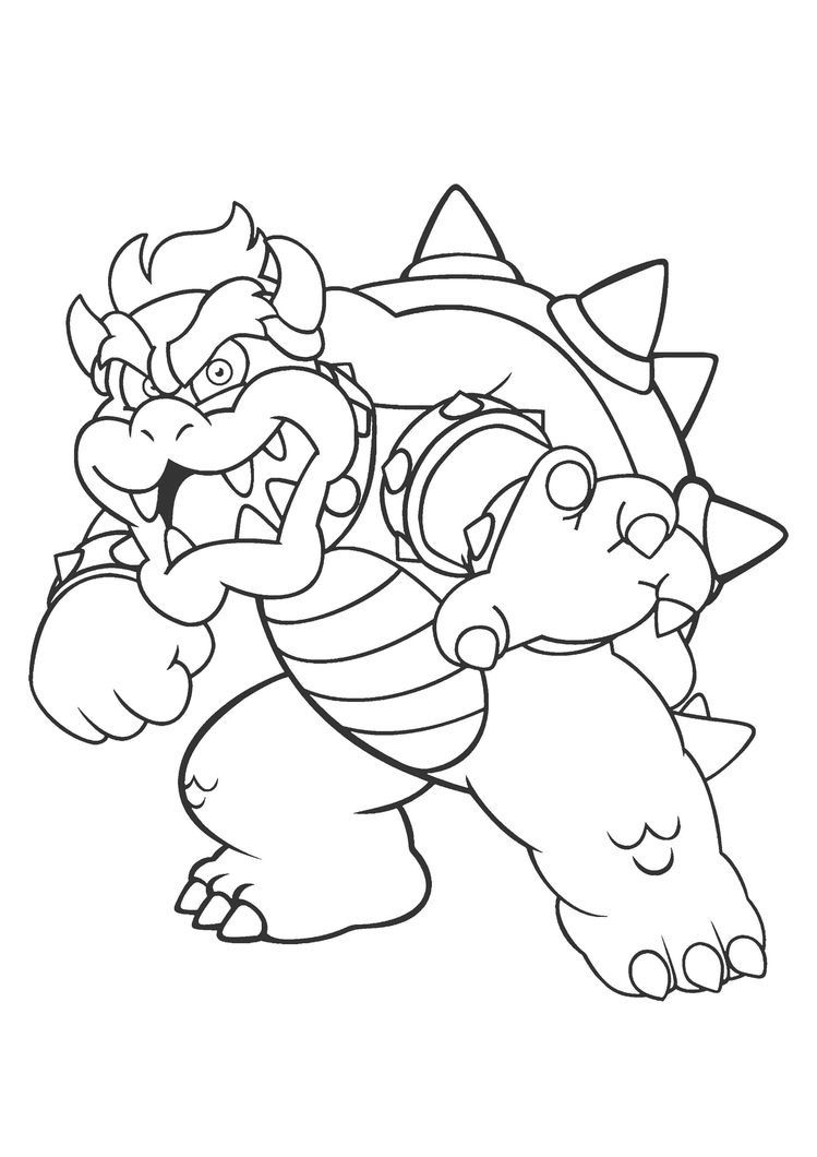 120+ Mario and Bowser Coloring Pages 3