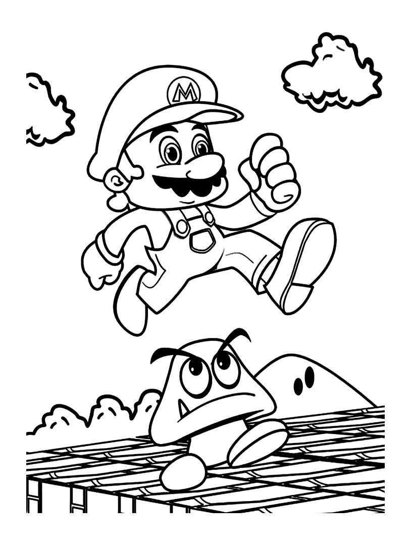 120+ Mario and Bowser Coloring Pages 39