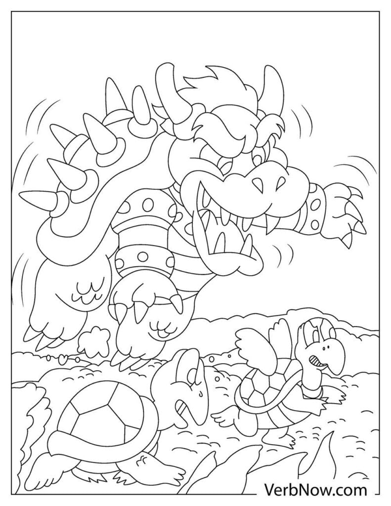 120+ Mario and Bowser Coloring Pages 44