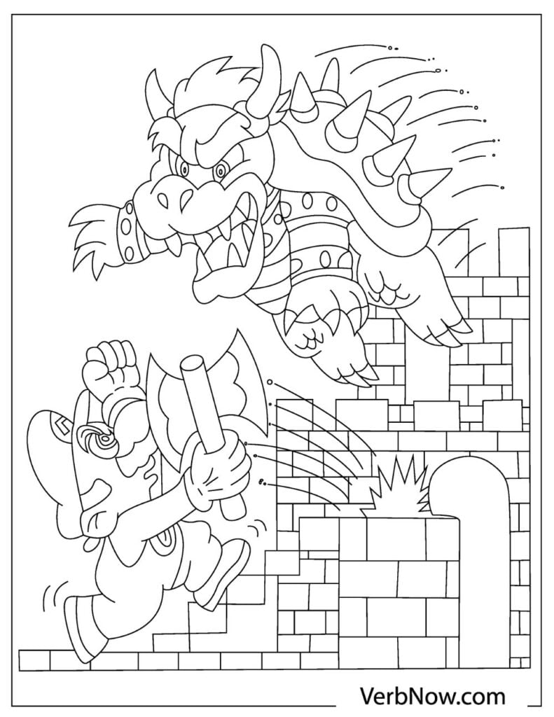 120+ Mario and Bowser Coloring Pages 67