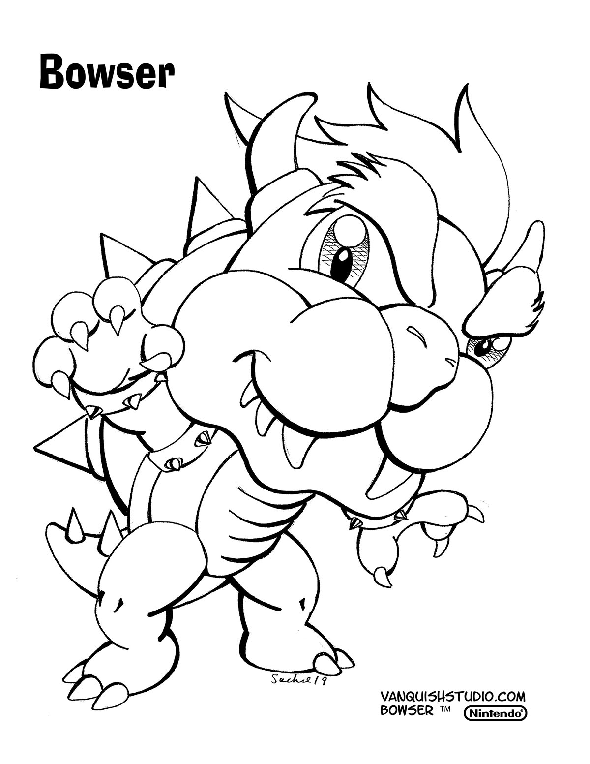 120+ Mario and Bowser Coloring Pages 77