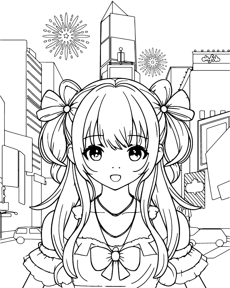 130+ Anime Coloring Pages Printable 103