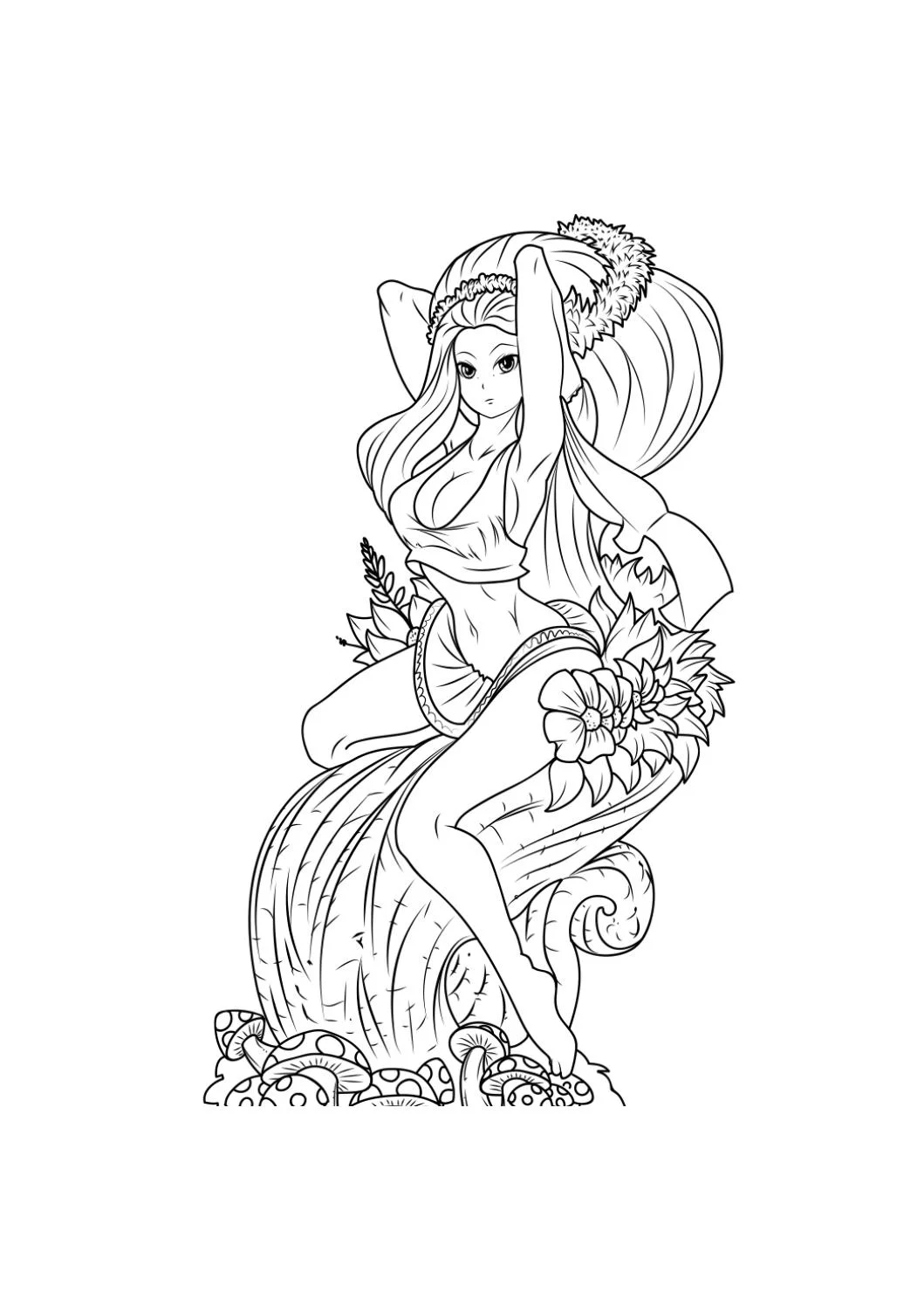 130+ Anime Coloring Pages Printable 134