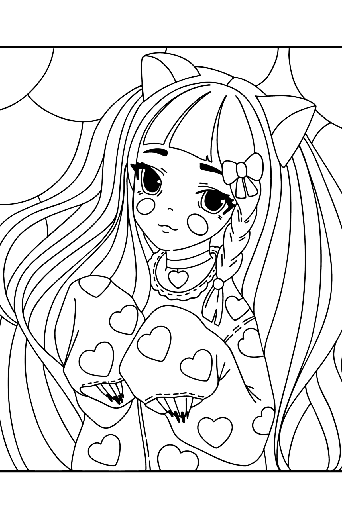 130+ Anime Coloring Pages Printable 17