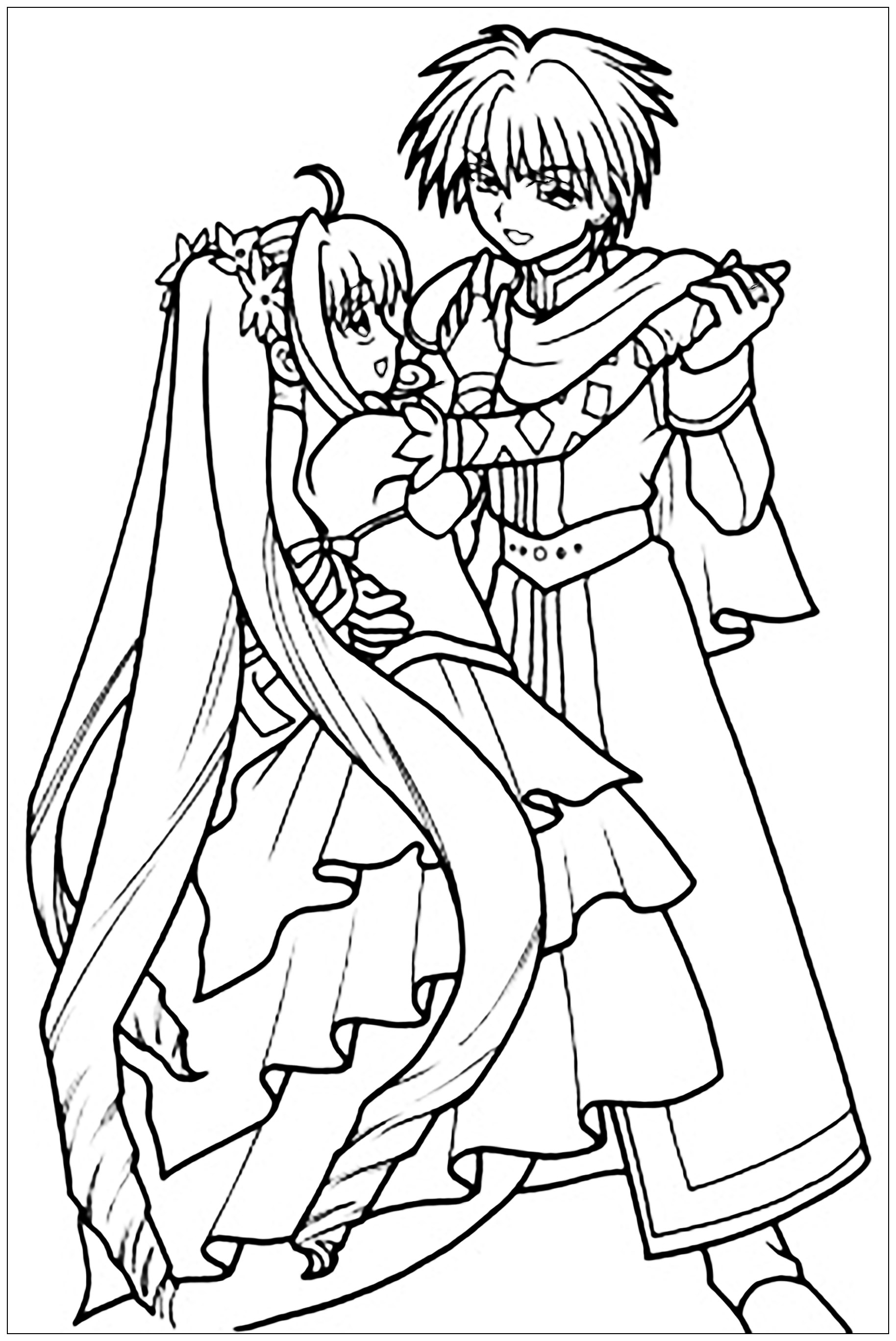 130+ Anime Coloring Pages Printable 29