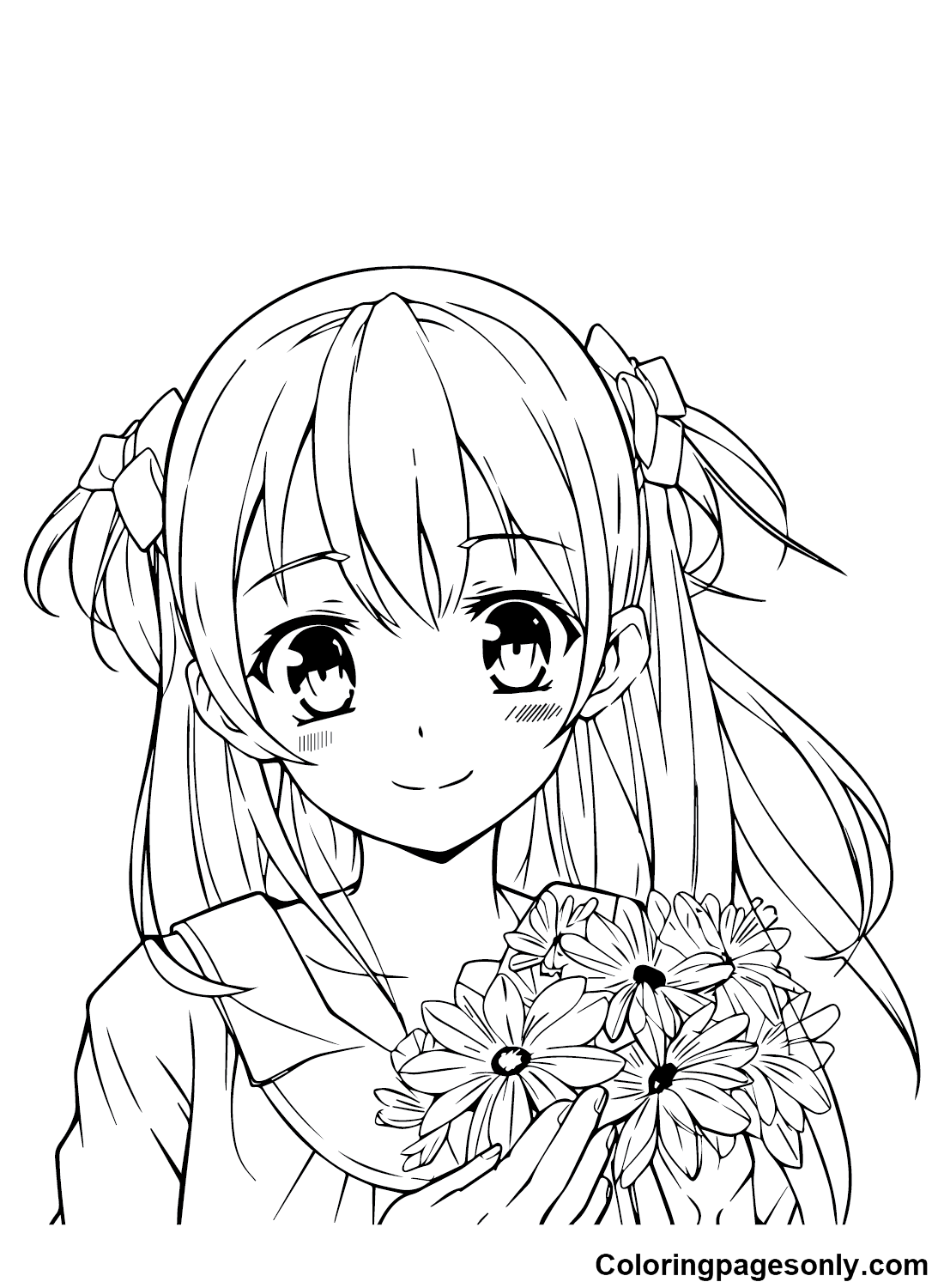 130+ Anime Coloring Pages Printable 3