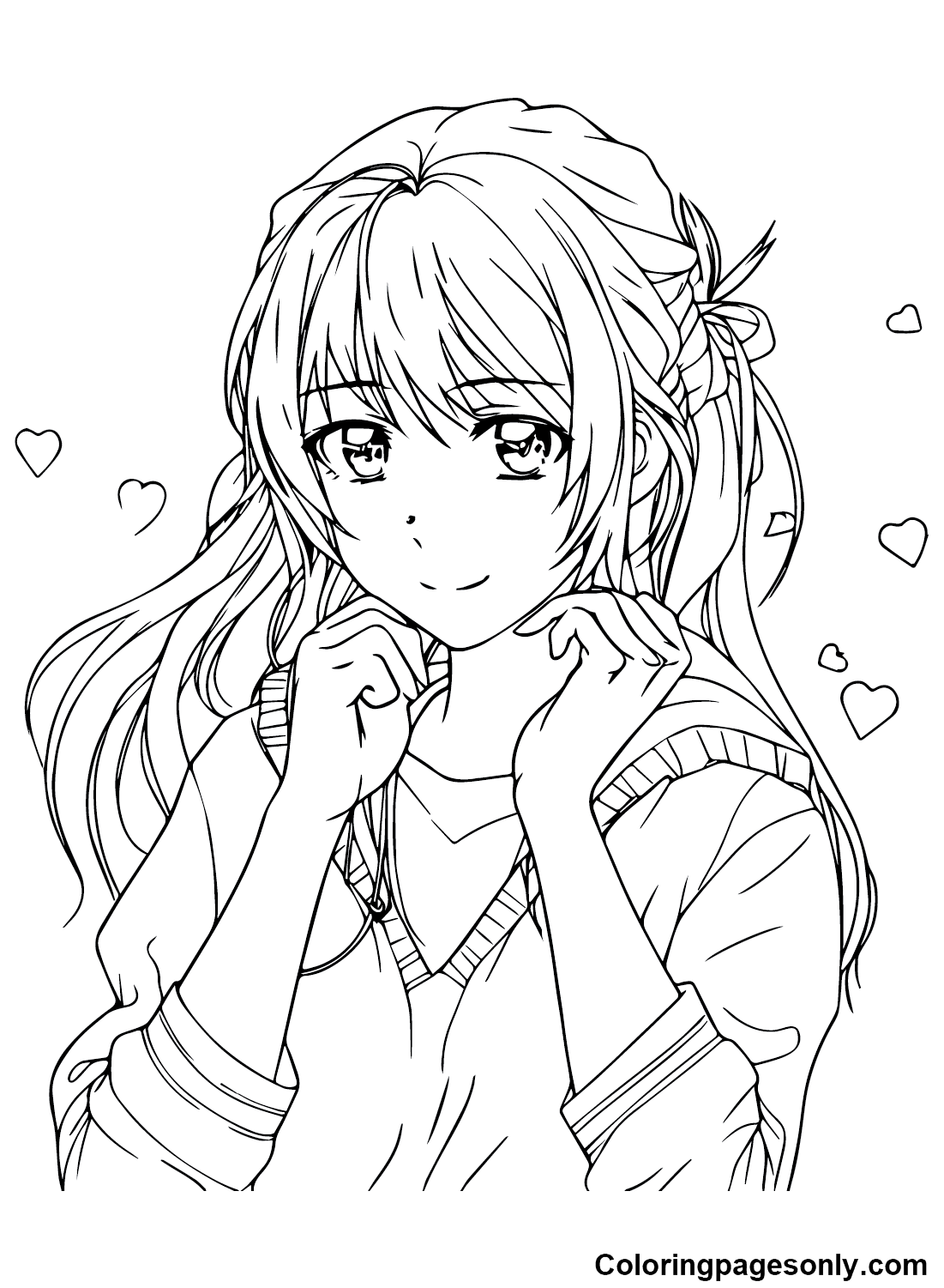 130+ Anime Coloring Pages Printable 50