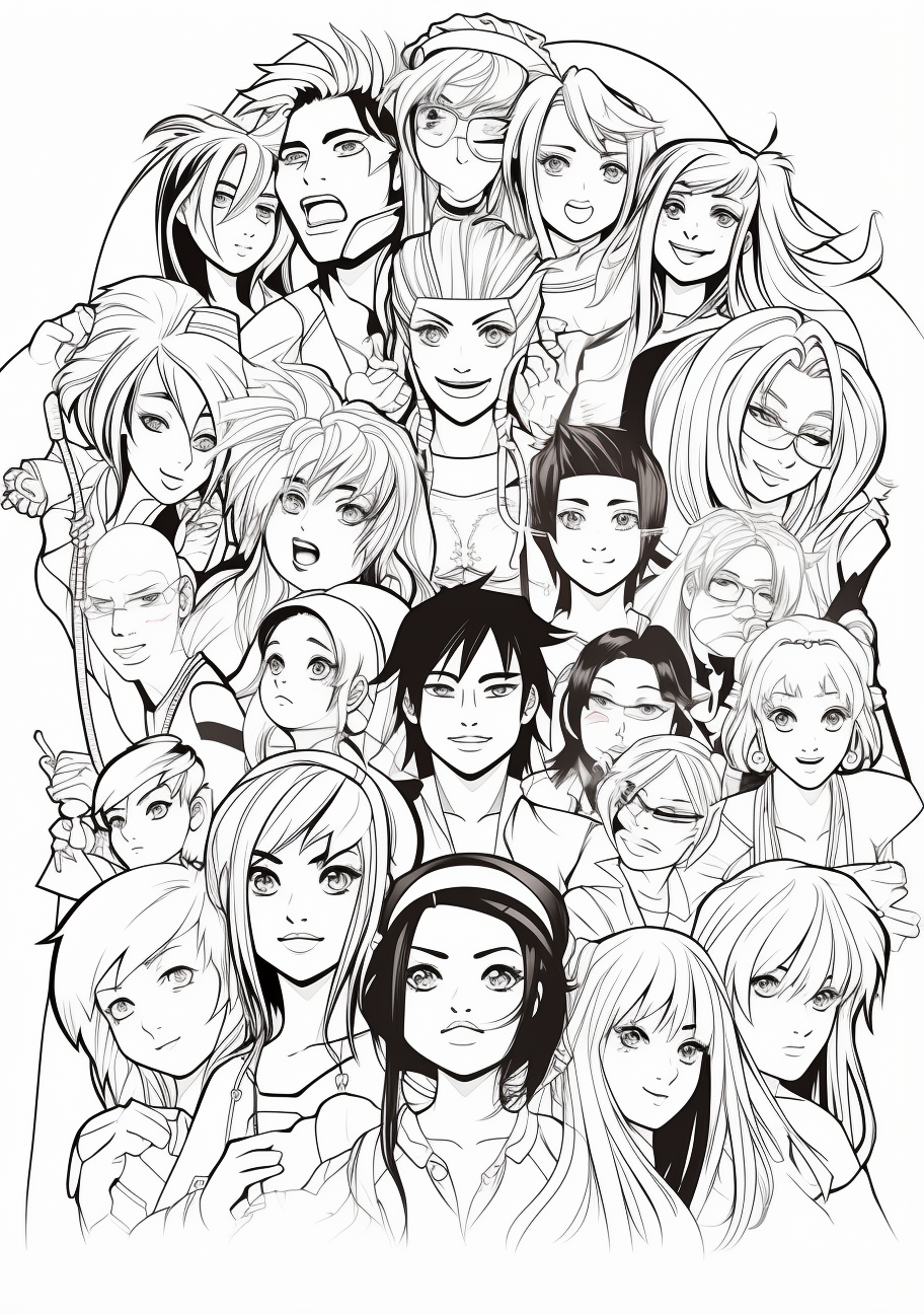 130+ Anime Coloring Pages Printable 61