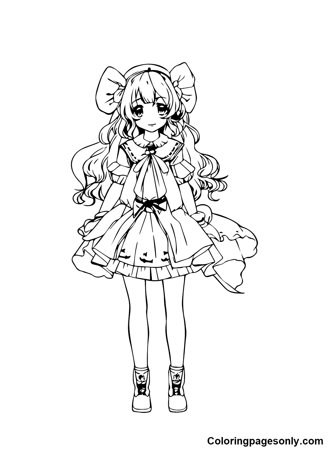 130+ Anime Coloring Pages Printable 63