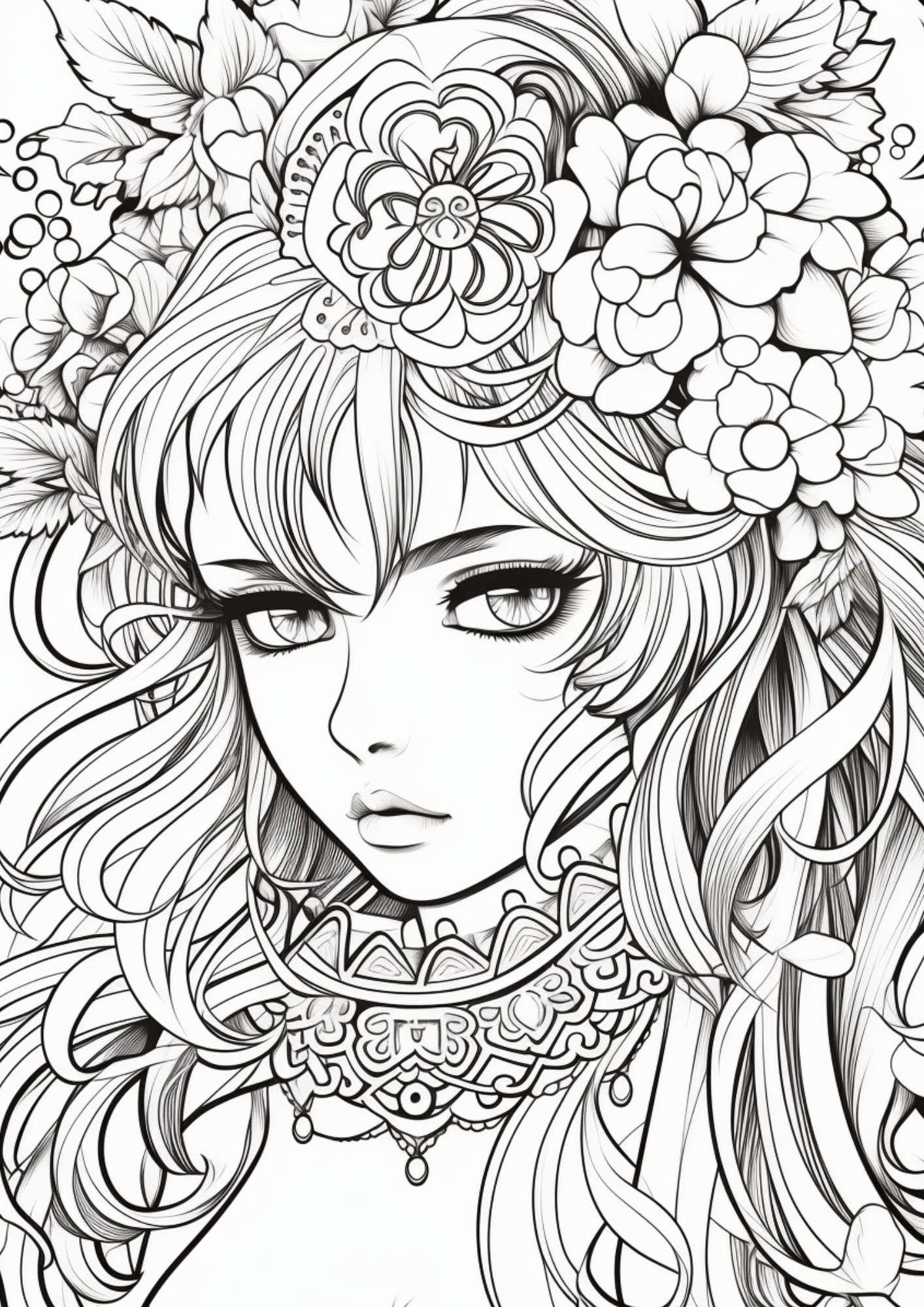 130+ Anime Coloring Pages Printable 65