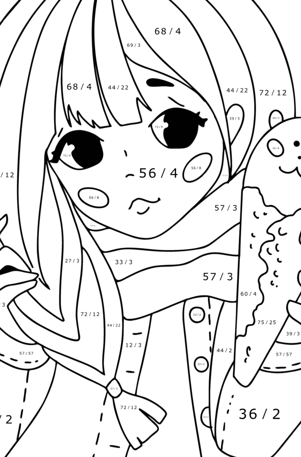 130+ Anime Coloring Pages Printable 68