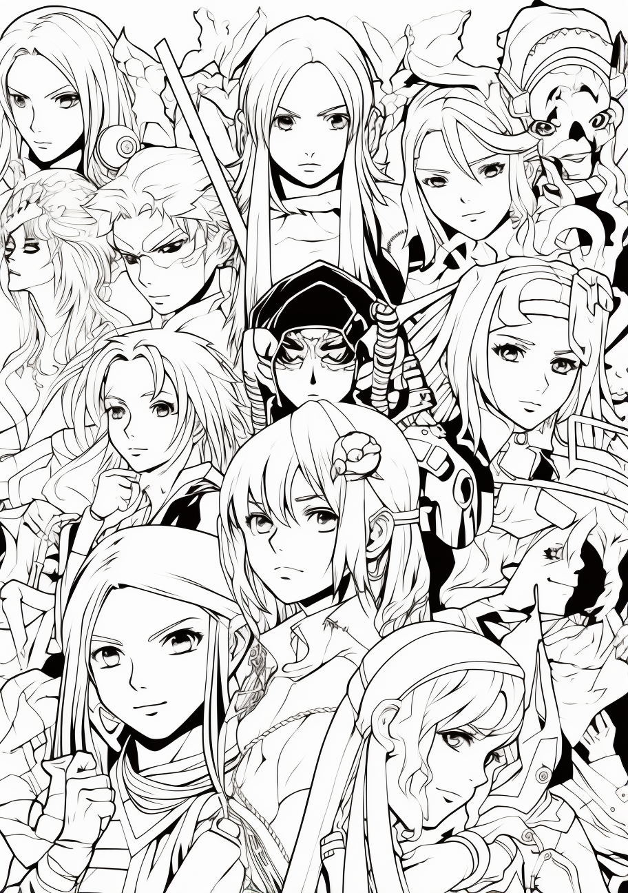 130+ Anime Coloring Pages Printable 75