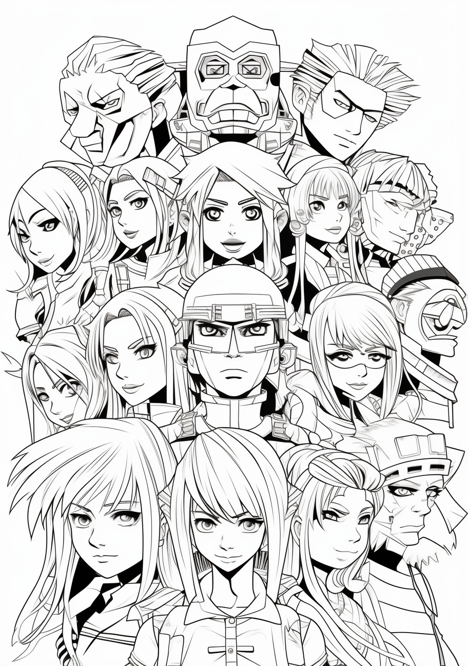 130+ Anime Coloring Pages Printable 9