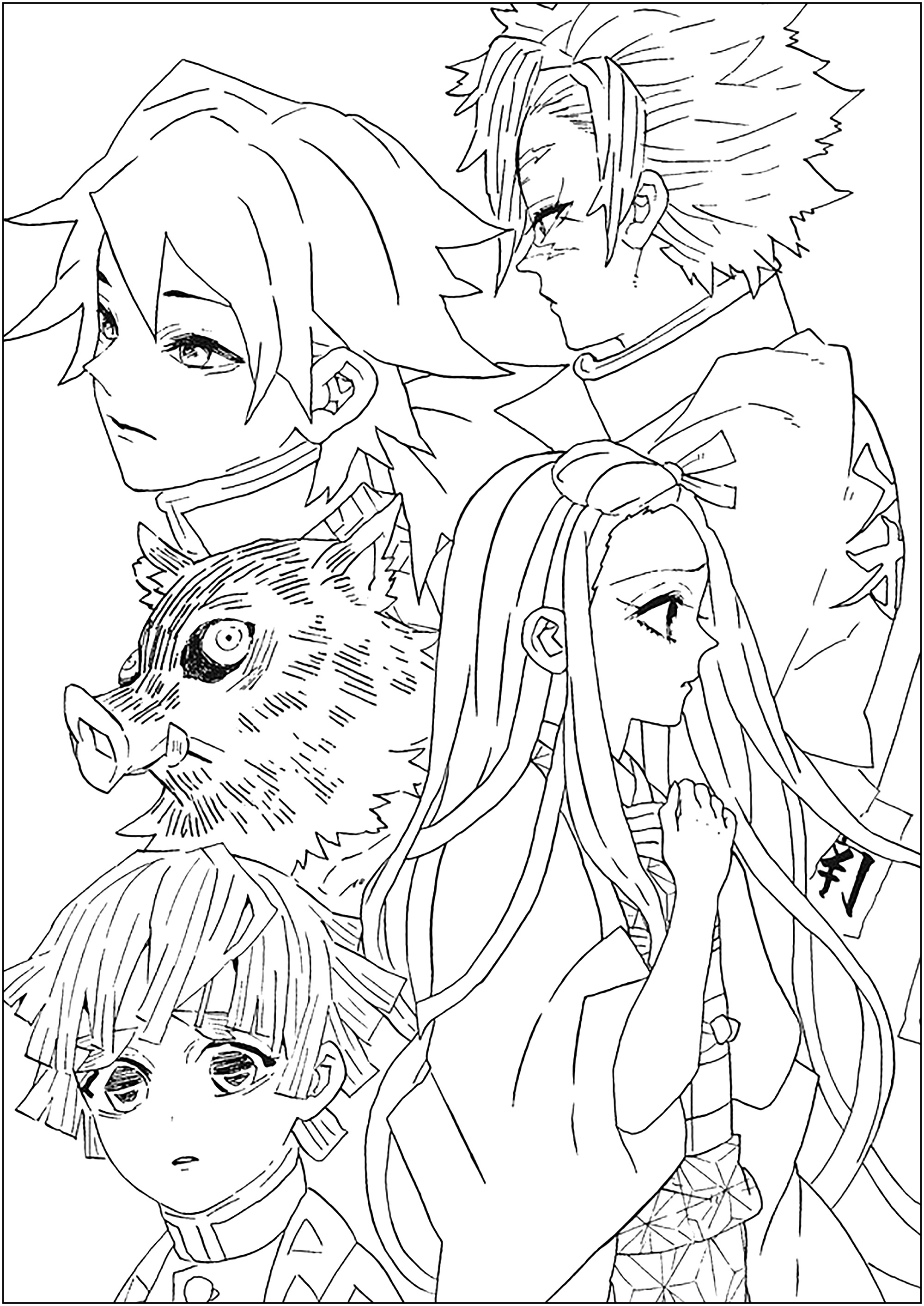 140+ Nezuko Color Page Ideas: Demon Slayer Coloring Fun 33