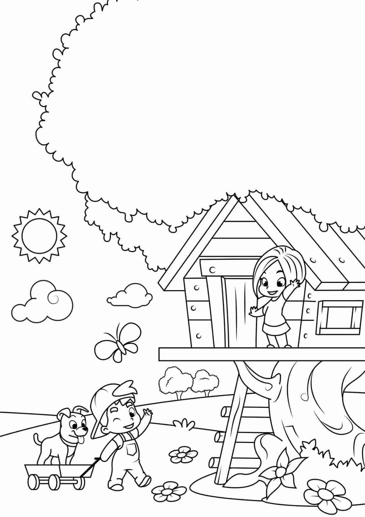 145 Dream House Coloring Pages Printable 122