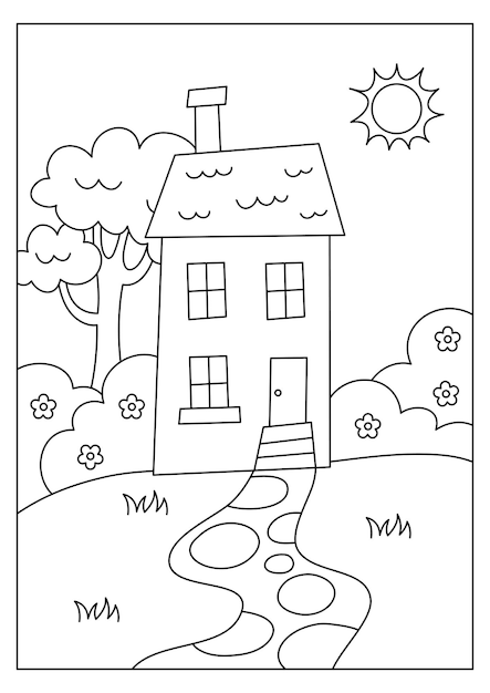 145 Dream House Coloring Pages Printable 20