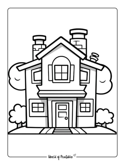 145 Dream House Coloring Pages Printable 48