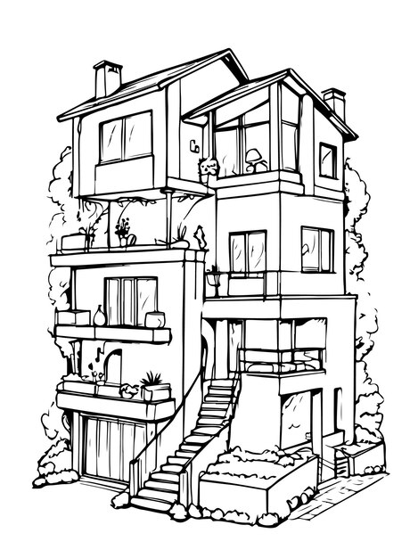 145 Dream House Coloring Pages Printable 55